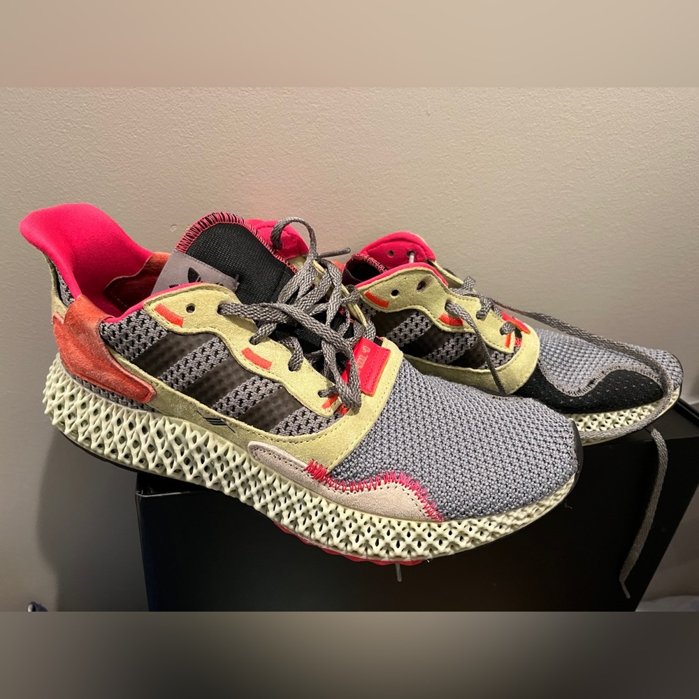 Adidas zx 4000 4D's Grey three Hi Rez sneaker Men's us 9